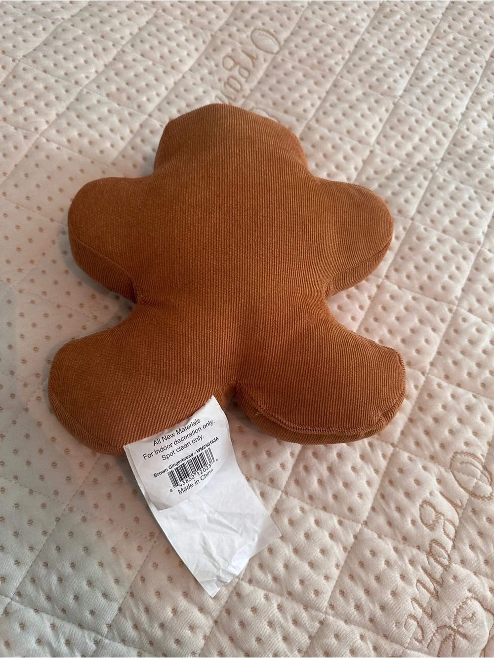 Gingerdead Man Pillow-New with tags